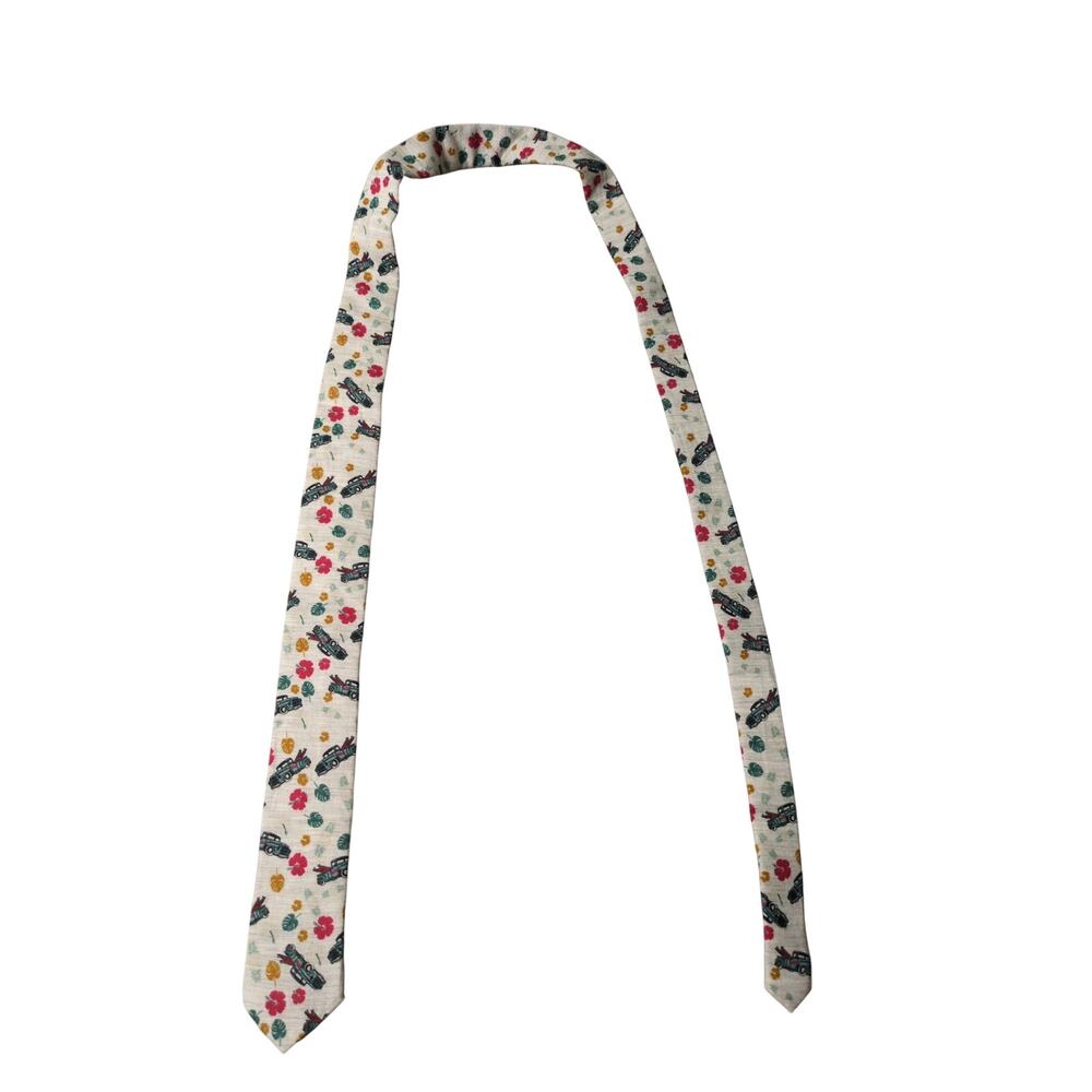 Original Penguin Skinny Tie Novelty Print Retro Surf Classic Car Hibiscus